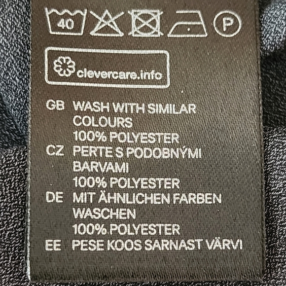 H&M Semi Sheer Tank Top With Neck Clasp Ruffle Front Size 4 Dark Gray - Picture 8 of 8